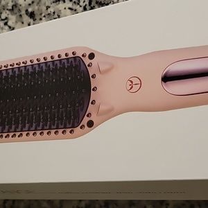 Lange hairbrush straightner
